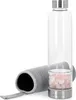 Navaris Wasserflasche mit Mineralstein und Neoprenhülle Produktbild-Vorschau 1