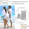 2 in 1 Hamamtuch 180x90cm & Rucksack 100% Baumwolle Produktbild-Vorschau 4