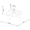 Lampa sufitowa LEVAR czarna 8xE27x15W metal wym:28x58x58cm Podgląd zdjęcia produktu 5