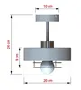 Lampa Sufitowa Wisząca Żyrandol Plafon Beżowa ECRU Złoto Podgląd zdjęcia produktu 7