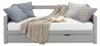 Homestyle4u Tagesbett 90x200 Ausziehbett Grau mit Matratze Produktbild-Vorschau 21