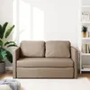 ZMH Bodensofa mit Schlaffunktion Cappuccino-Braun Produktbild-Vorschau 1
