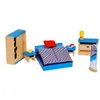 goki 51906 Puppenmöbel Schlafzimmer, blau/natur (1 Set) Produktbild-Vorschau 6
