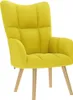 Sillón de relax con reposapiés, tapizado en tela de color Vista previa de la imagen del producto 3