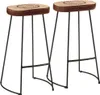 Barhocker 2 Stk. Dunkelbraun 44x37,5x78 cm Produktbild-Vorschau 1