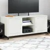 vidaXL TV-kast, wit, 100,5 x 39 x 43,5 cm, staal Productafbeelding-voorbeeld 2