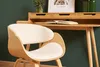 Miliboo - Design-Stuhl aus weißem Stoff mit Produktbild-Vorschau 2