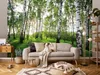 Vlies Fototapete Birken Wald Natur grün (368cm x 254cm - 4 Produktbild-Vorschau 4