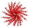 200 Trinkhalme mit Löffel Papier Ø 10 mm · 23 cm rot/weiss Produktbild-Vorschau 3