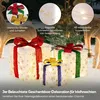 COSTWAY Set de 3 boîtes cadeaux LED, boîte de Noël avec Voir les images du produit 4