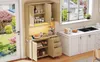 Credenza da cucina Sweiko da 183 cm, buffet, luci Anteprima dell’immagine prodotto 13