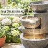 Outsunny Springbrunnen 3-stufig Gartenbrunnen mit LED Produktbild-Vorschau 6