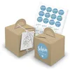 itenga 24x Würfelbox mit Griff braun + Garn grau (V31) + Produktbild-Vorschau 1