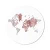 MuchoWow® Mauspad Mousepad Weltkarte - Rot - Grau 30x30 cm Produktbild-Vorschau 1
