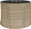 The Living Store Gartensofa mit Tisch und Kissen Halbrund Produktbild-Vorschau 5