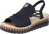 Rieker Damen Keilsandalette Sandale Modeschuh schwarz 38 Produktbild-Vorschau 9