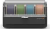 A front view of a multi-color filament storage unit for a 3D printer. Produktbild-Vorschau