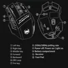 Diagram of a wireless computer mouse with numbered callouts and a legend explaining each part. Produktbild-Vorschau