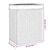 vidaXL Kosz na pranie z pokrywą biały 46x33x60 cm z Podgląd zdjęcia produktu 8