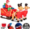 MONZANA® Aufblasbarer Weihnachtsmann mit Schlitten LED Produktbild-Vorschau 11