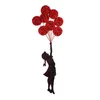 Wallity, Banksy - 11-1, nástěnná dekorace, červená, kov, Náhled obrázku produktu 6