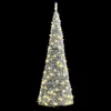 vidaXL Pop-Up vianočný stromček umelý sneh 200 LED 210 cm Náhľad obrázku produktu 1
