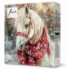 20 Servietten Mare - Pferd im Schneefall 33x33cm Produktbild-Vorschau 2