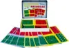 A product box for an educational toy called 'Elektrická Násobilka' is open, with various colorful components spread out in front of it. Voir les images du produit