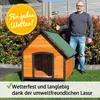 zooprinz Hundehütte Luna Klappdach Lamellen Kiefernholz Produktbild-Vorschau 7