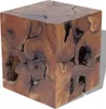The Living Store Tabouret bois massif teck Voir les images du produit 2
