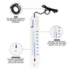 A collage of images demonstrating a pool thermometer, its features, and instructions for use. Produktbild-Vorschau