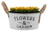 Pflanzentopf/Blumentopfschale Jardin - rund - Zink - weis - Produktbild-Vorschau 1