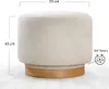 Hanah Home, Turneed - Cream, pouf, crème, 100 % COTON, 55 x Voir les images du produit 6