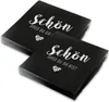 itenga 40x Serviette Schön dass du da bist - SCHWARZ - Produktbild-Vorschau 1