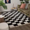 Volero - Dywan szachownica - Blox Fringe Czarny - 120x170 Podgląd zdjęcia produktu 1