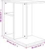 vidaXL Beistelltisch Betongrau 50x30x50 cm Holzwerkstoff Produktbild-Vorschau 7