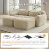 Canapé moelleux « Boneless Cloud » avec 2 poufs, canapé-lit Voir les images du produit 15