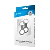 The image shows the packaging of a 2-pack of silicone holders for Apple AirTags. The packaging is predominantly white with blue accents and features an image of two grey silicone holders with keyrings. Produktbild-Vorschau