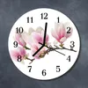Glasuhr Wanduhr Küchenuhr Echt-Glas 30fi cm Magnolie rosa Produktbild-Vorschau 2