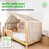 Ciel de lit cabane 135x360 cm beige clair sans applique Voir les images du produit 4