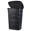 Rattan Wäschekorb 65 Liter mit Klappdeckel - Farbe: Produktbild-Vorschau 4