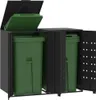 vidaXL Mülltonnenbox für 2 Tonnen Schwarz 138x79x117 cm Produktbild-Vorschau 2