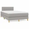 The Living Store Boxspringbett mit Matratze & LED Hellgrau Produktbild-Vorschau 2