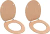 vidaXL Toilettensitze 2 Stk. mit Deckel MDF Bambus-Design - Produktbild-Vorschau 2