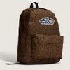 A brown Vans backpack with a leopard and checkerboard print. Podgląd zdjęcia produktu