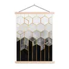 MuchoWow® Textilposter Gold - Sechseck - Chic - Muster - Produktbild-Vorschau 1