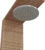 A close-up view of a shower head attached to a wicker-like structure. Produktbild-Vorschau