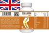 A product label for a supplement bottle, featuring nutritional information, ingredients, and a graphic of a knee joint. Produktbild-Vorschau