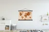 MuchoWow® Textilposter Weltkarte - Farbe - Braun - Vintage Produktbild-Vorschau 2