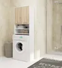 Mensola da bagno bianca sopra lavatrice con ante in colore Anteprima dell’immagine prodotto 5